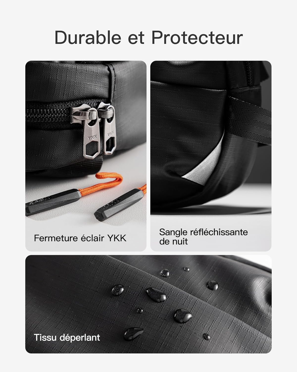 Detalle de Inateck Sac Banane Ville avec Poche RFID – polyvalent et léger pour homme et femme