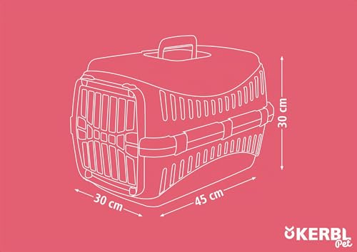 Detalle 1 de Kerbl 81348 Expedion – Boîte de transport pour animaux domestiques (45x30x30 cm) crème/bordeaux