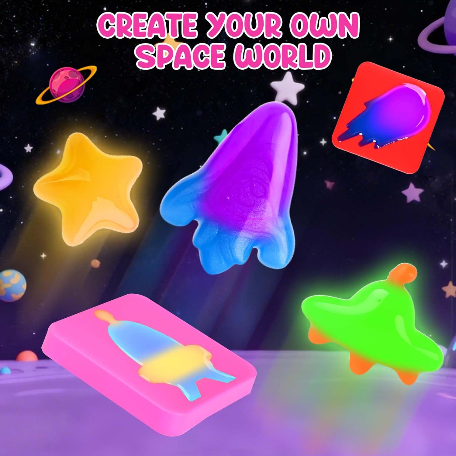 Thumbnail 6 de Dreamon Space Explorer 53 PCS Water Gel Kit for Kids – DIY Squishy Maker Toy Set