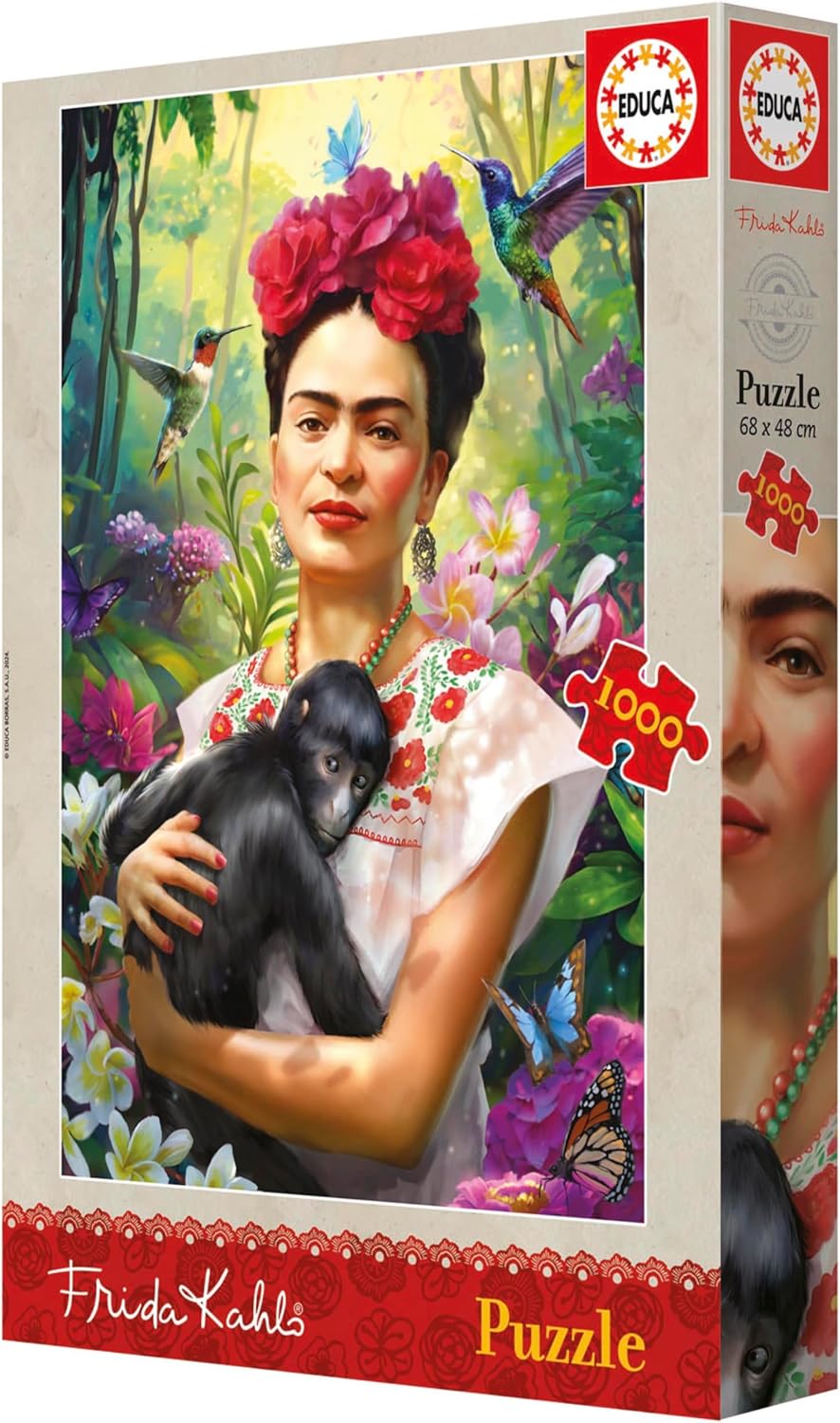 Thumbnail 2 de Puzzle Educa 1000 pièces adultes Frida Kahlo « Garden of Life » (à partir de 14 ans)