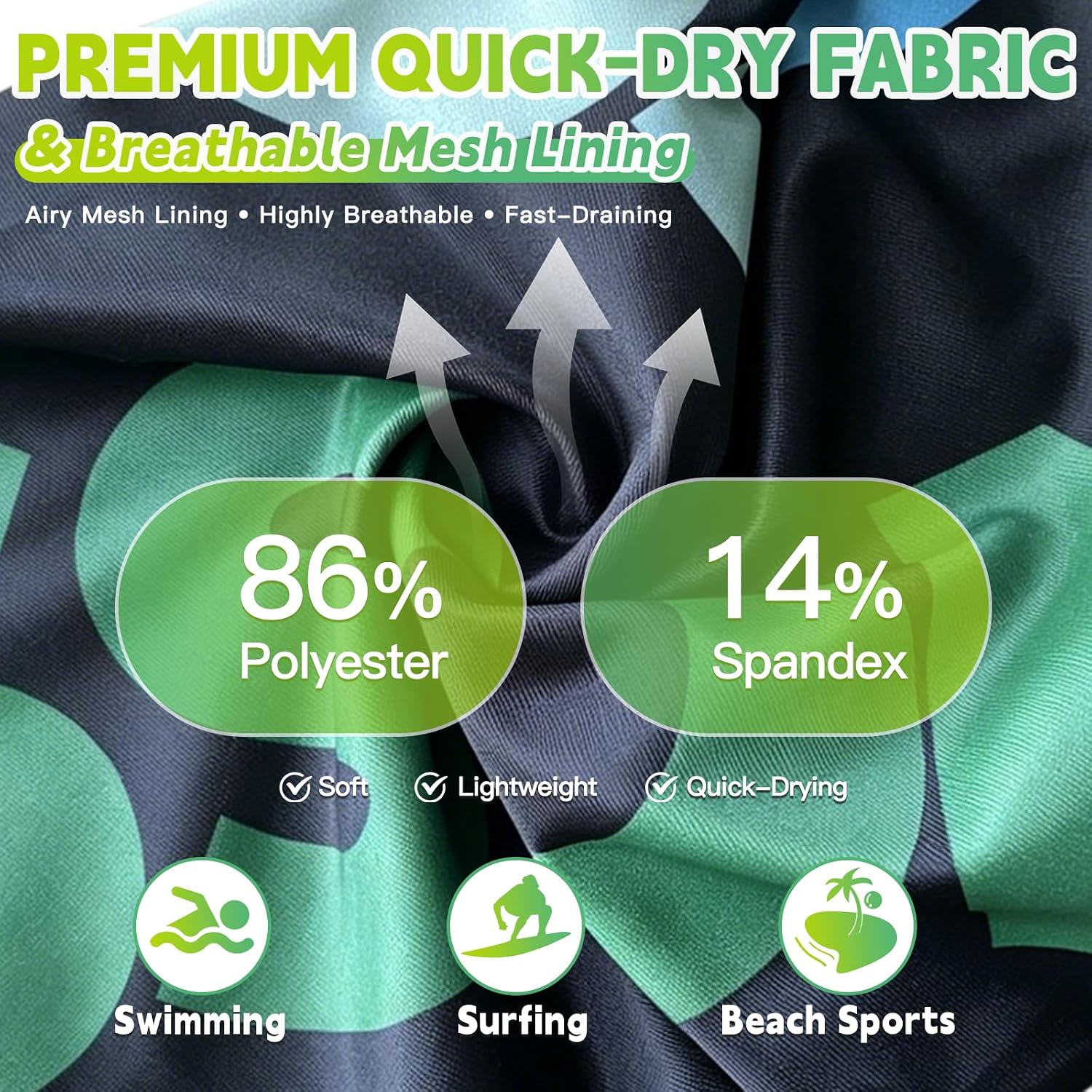 Detalle de BLESSONG Maillot de Bain Homme Boxer Respirant et Séchage Rapide – Conception à Cordon Caché