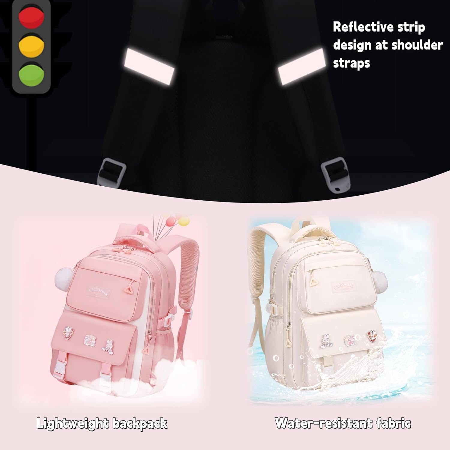 Thumbnail 5 de LANSHIYA School Bag for Girls: Cute, Durable Kids Backpack with Laptop Compartment