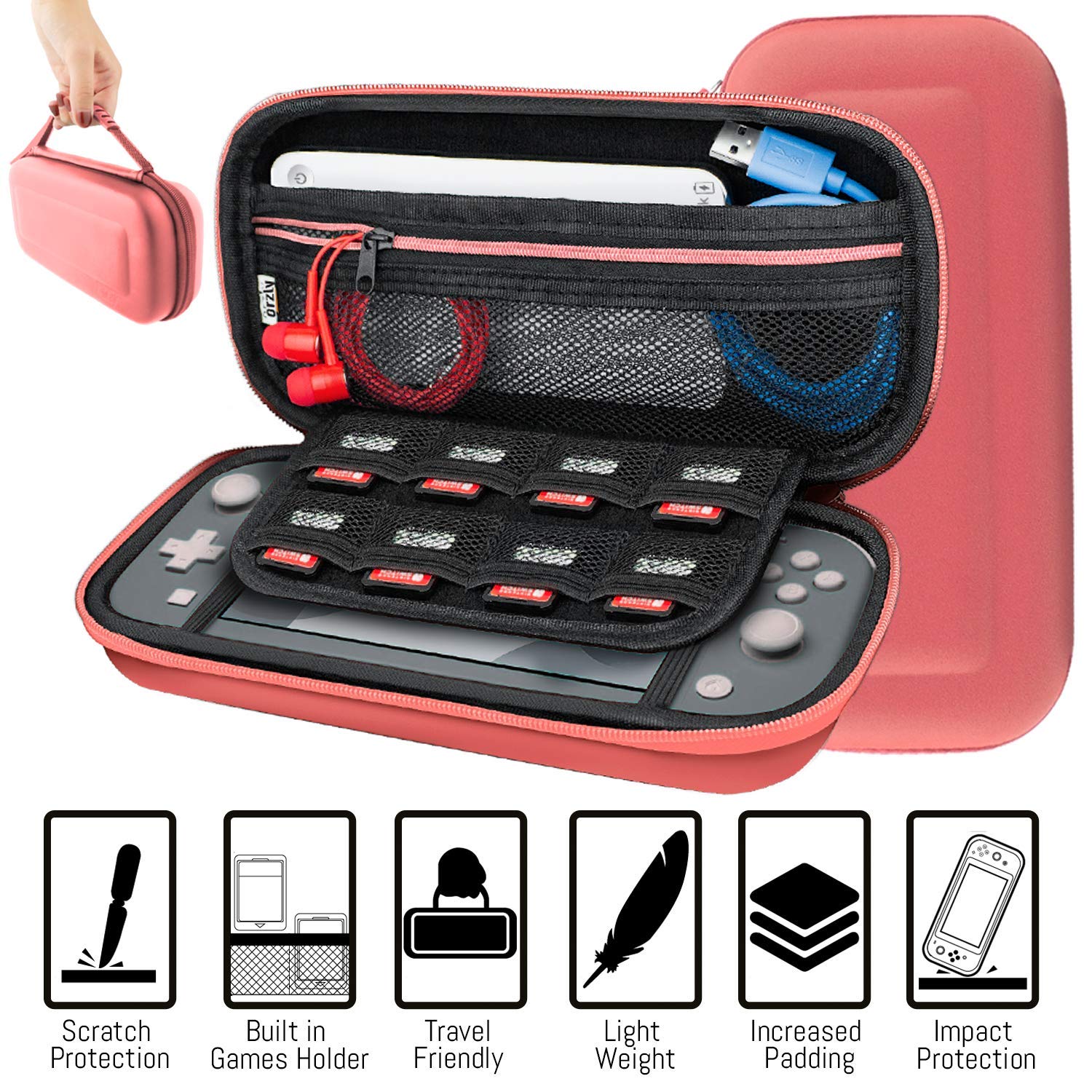 Detalle 2 de Orzly Switch Lite Zubehör Paket 1 Set
