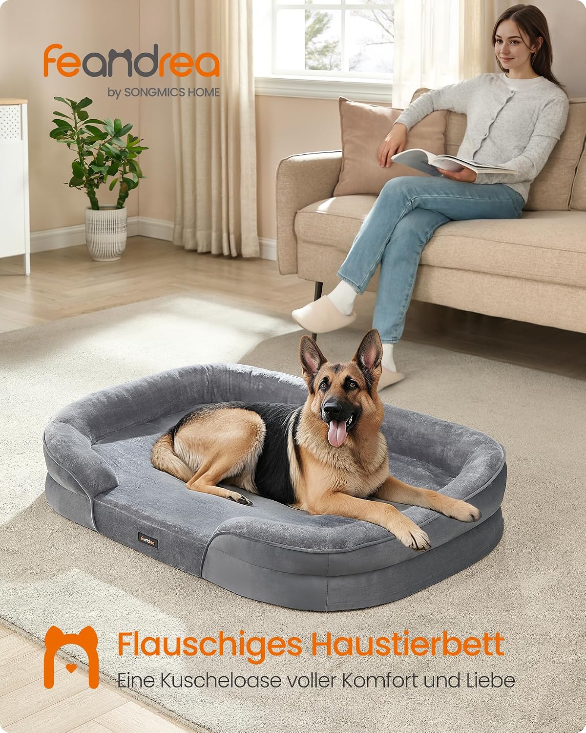 Detalle 2 de Feandrea Hundebett orthopädisch 122 x 85 cm