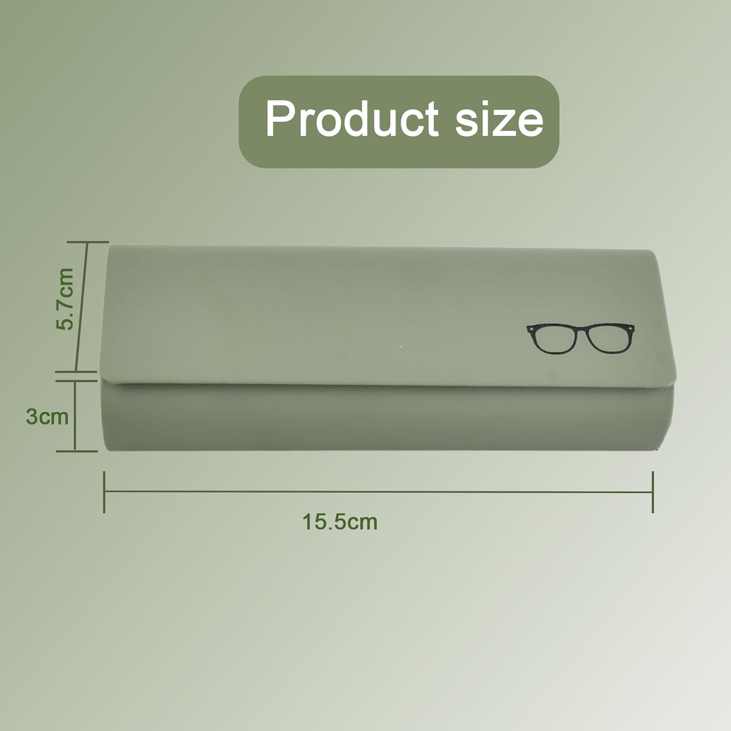 Thumbnail 6 de Aohyue Étui Lunettes en Cuir PU Vert – Boîte à Lunette Magnétique Rigide