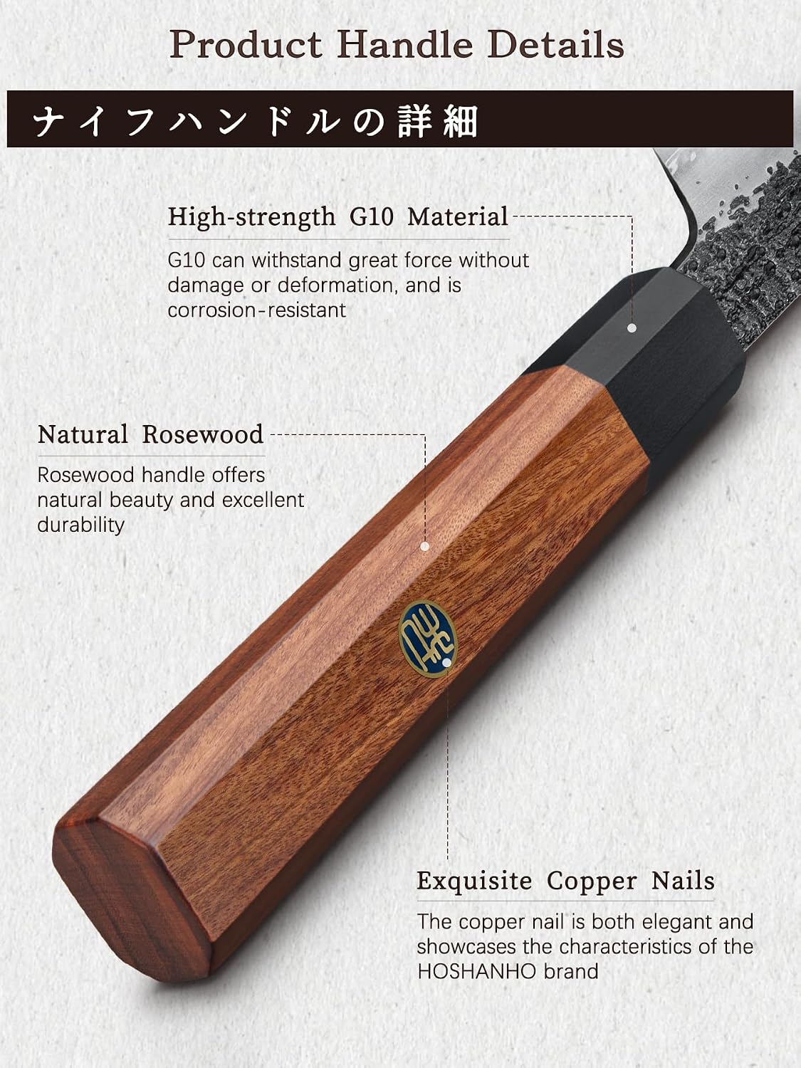 Detalle de HOSHANHO Bread Knife, 10 Inch