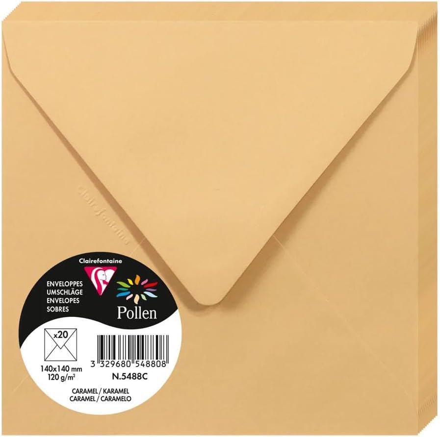 Thumbnail 6 de Clairefontaine 5768C: Pacco da 20 Buste gommate 14x14 cm, 120 g/m², Colore fragola – Pollen