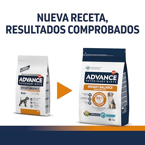 Detalle de Advance Veterinary Diets Weight Balance Medium & Maxi: pienso para perros con sobrepeso (3 kg) de Affinity