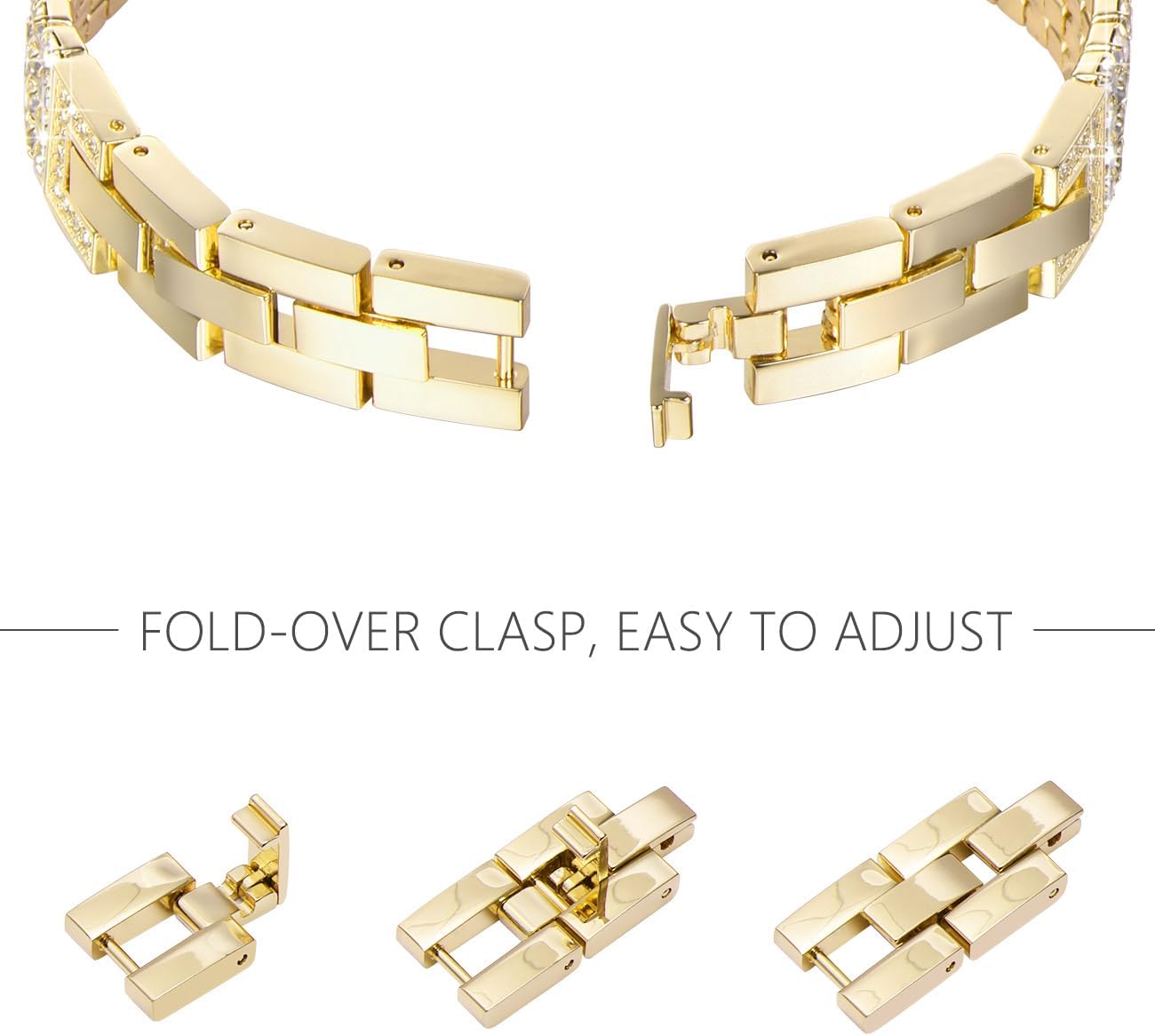 Thumbnail 2 de NewWays Bling Slim Strap Apple Watch Gold