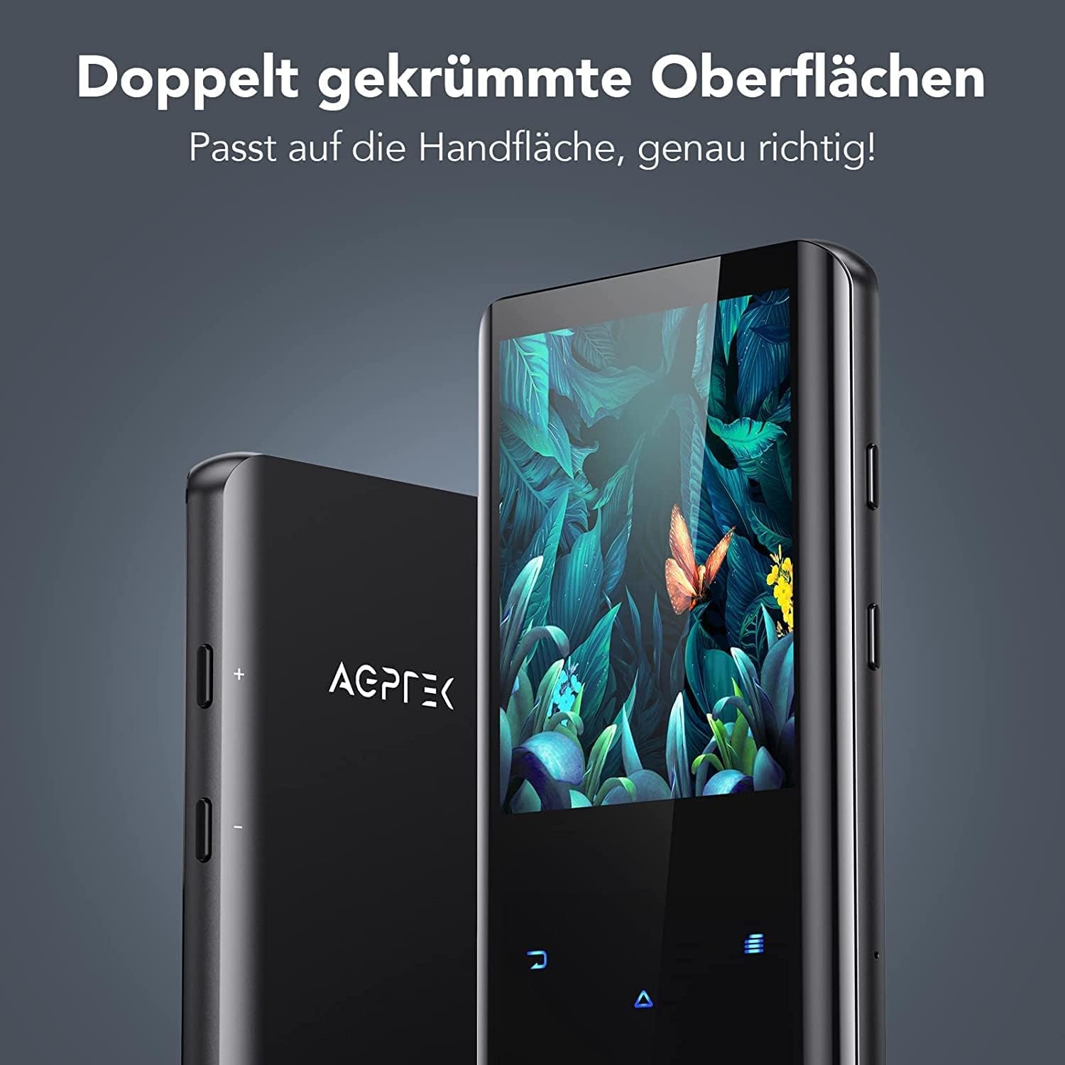 Detalle 2 de AGPTEK MP3-Player mit Bluetooth 5.0, 2,4" TFT-Farbdisplay & 32 GB Speicher (Schwarz)