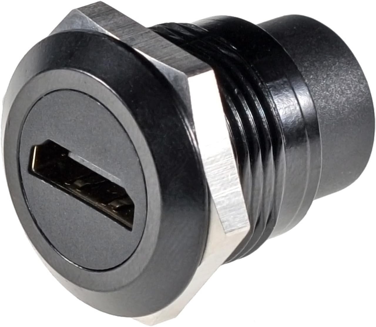 Detalle 2 de HangTon 2-pack HDMI 2.0 Panel Socket Coupler: Waterproof 4K Pass-Through (Bulkhead, Female to Female)