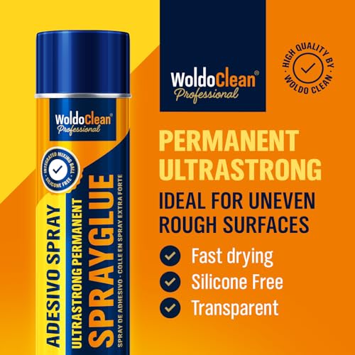 Detalle de WoldoClean Colla Spray Cielo Auto Tessuti 500 ml – incollaggio duraturo per auto, camper e tappezzeria