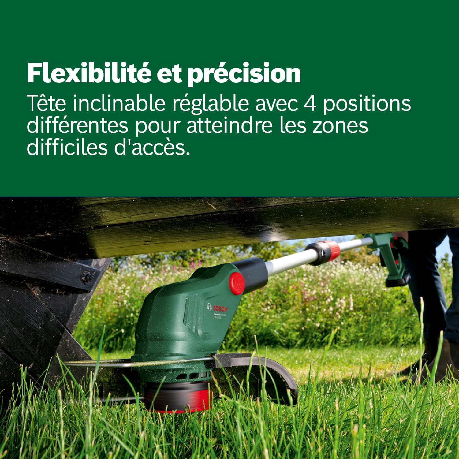 Thumbnail 4 de Bosch UniversalGrassCut 18V-26-500 EU (1 x 2,0 Ah) — coupe-bordures sans fil pour l’herbe et les finitions