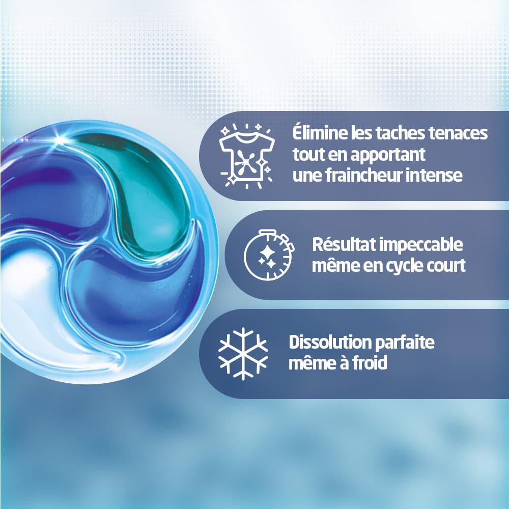 Detalle 2 de Skip Lessive Caps Tout en 1 Fraîcheur Intense — Capsules efficaces pour un linge propre même en froid