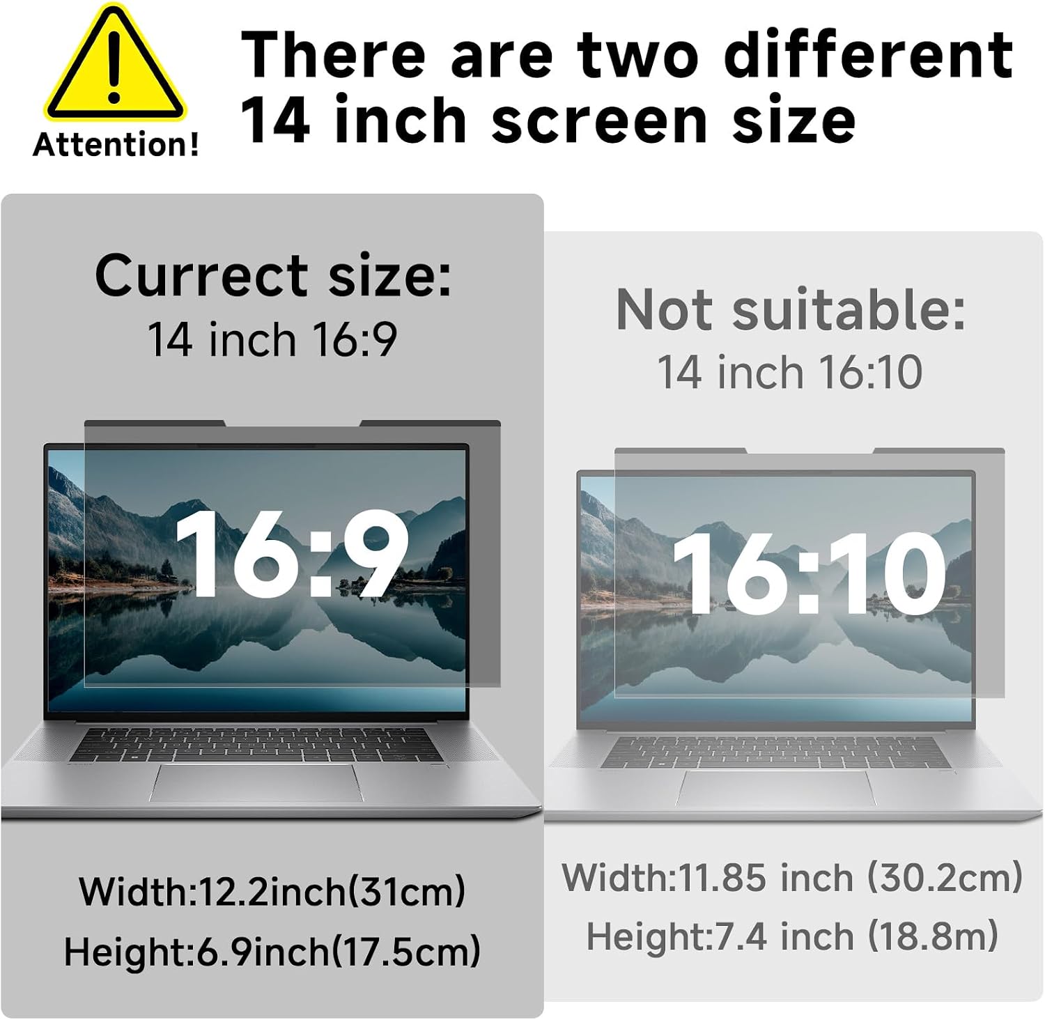 Thumbnail 2 de STARY 14-inch Magnetic Laptop Privacy Screen (16:9) with Anti-Spy & Blue Light Glare Reduction