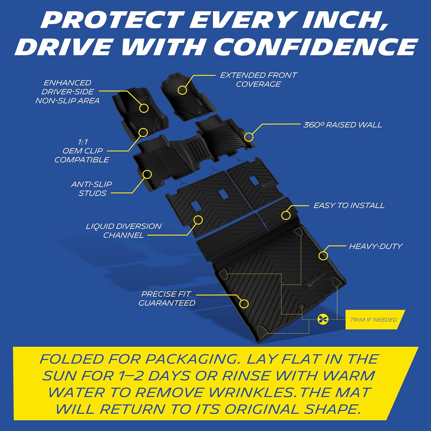 Thumbnail 2 de Michelin All-Weather Vehicle Mats for 2021-2026 Ford Bronco 4-Door (6 Piece) Premier