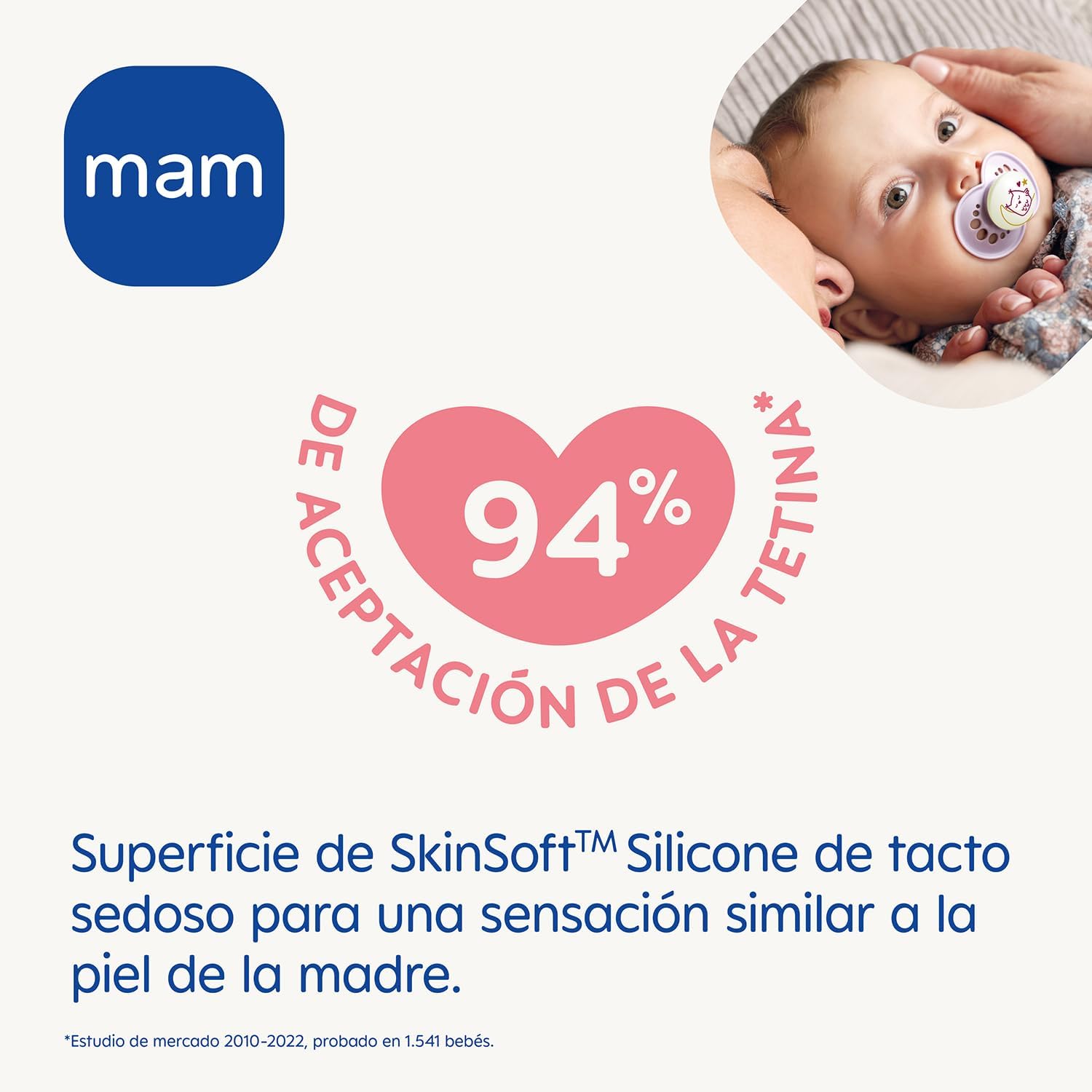 Detalle 2 de MAM Set de 3 Chupetes Día y Noche para 6+ meses