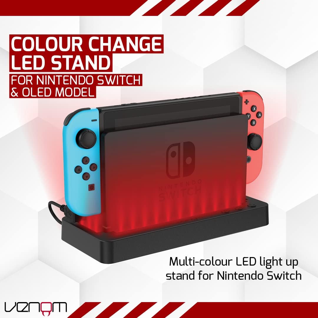 Detalle 2 de Nintendo Switch LED console stand, 7 colours