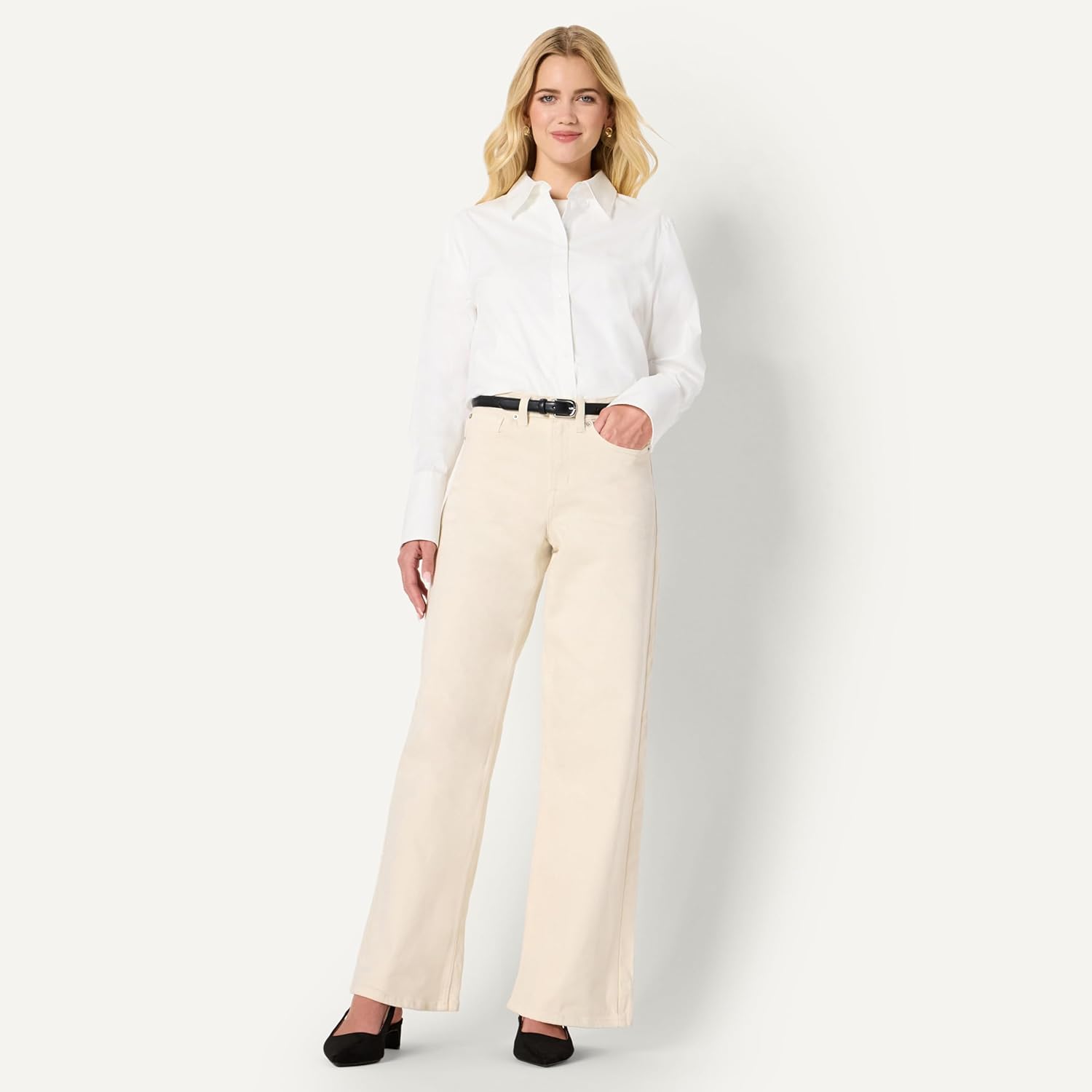 Thumbnail 4 de Amazon Essentials Women’s Oversized-Fit Cotton Stretch Poplin Button-Down Dress Shirt
