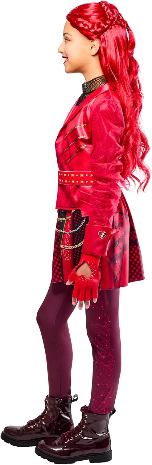 Detalle de Party City Disney Descendants Wicked Wonderland Red Costume Dress for Kids