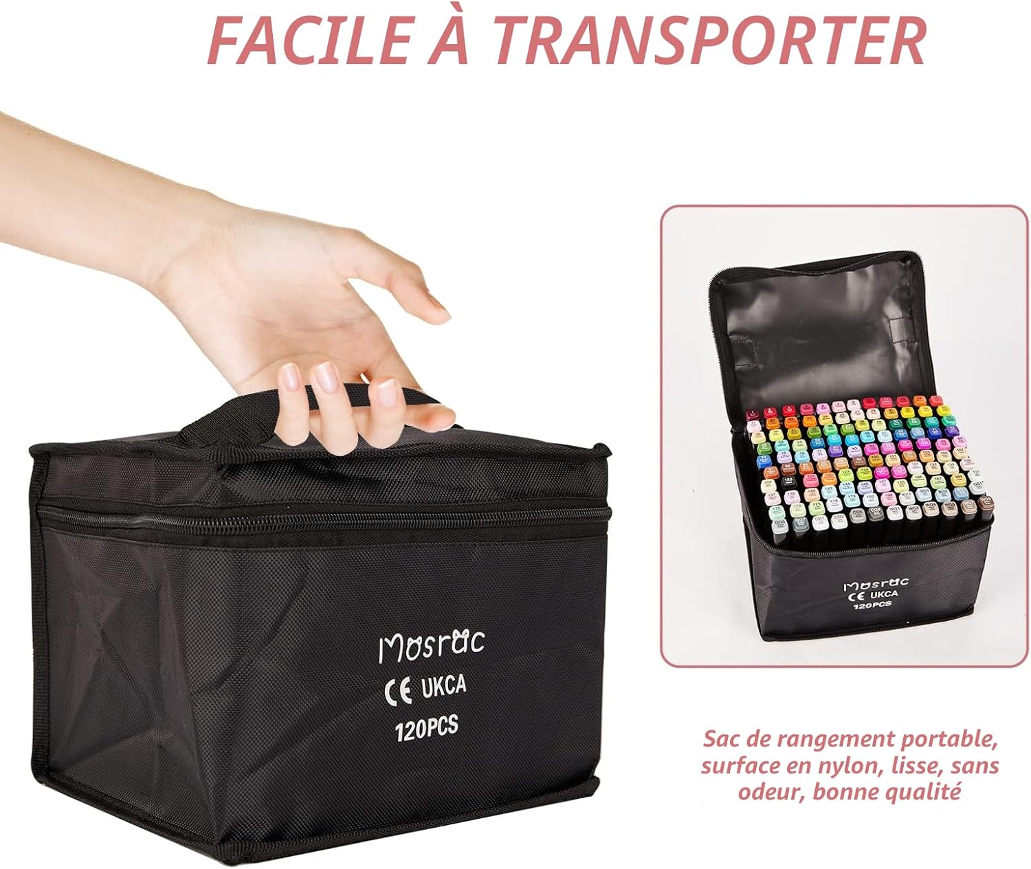 Detalle 2 de Feutres à alcool Twinmarkers 121 couleurs – lot professionnel 2 pointes avec étui et blender incolore