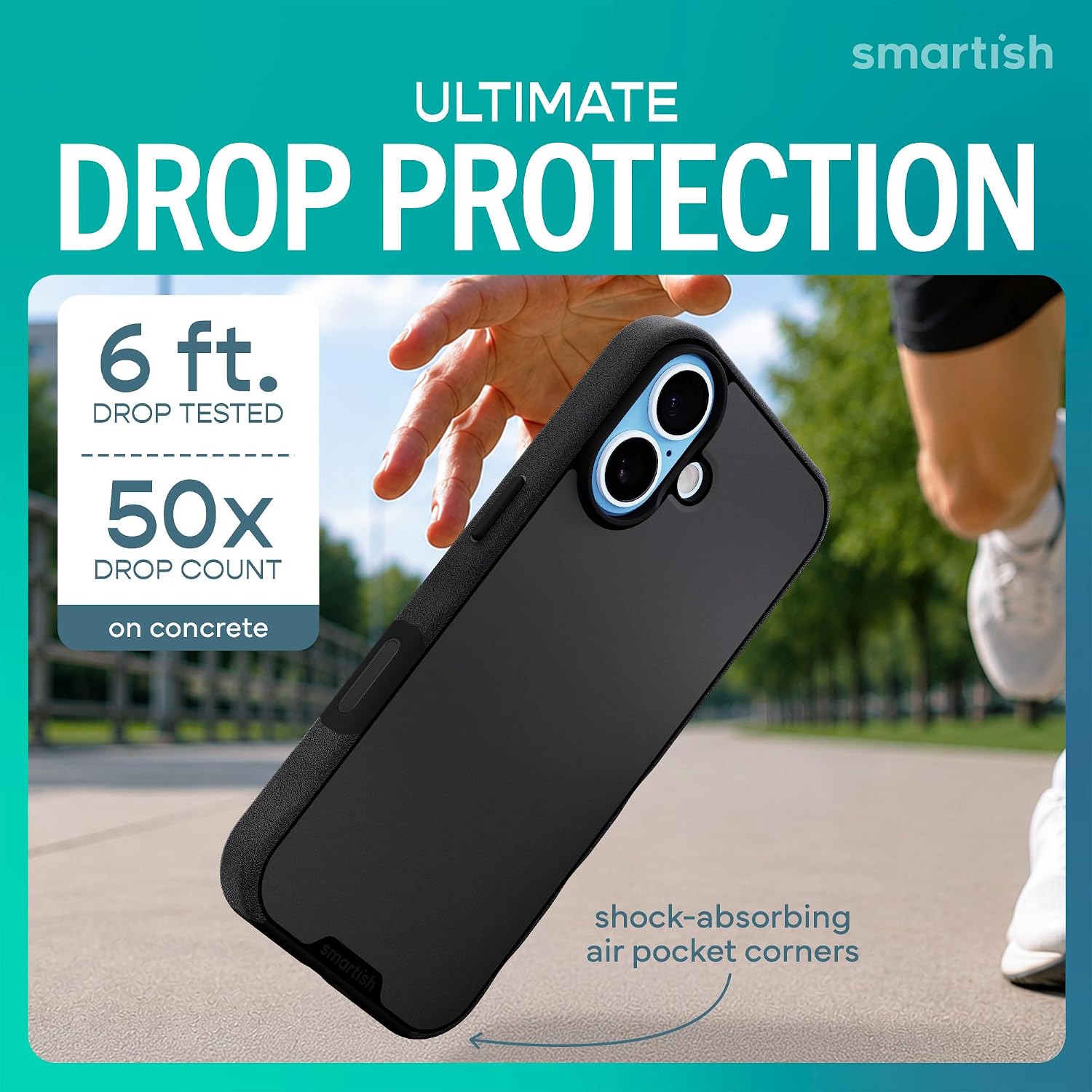 Detalle 2 de Smartish Gripmunk iPhone 17 MagSafe Case with Camera Control Protection (Black Tie Affair)