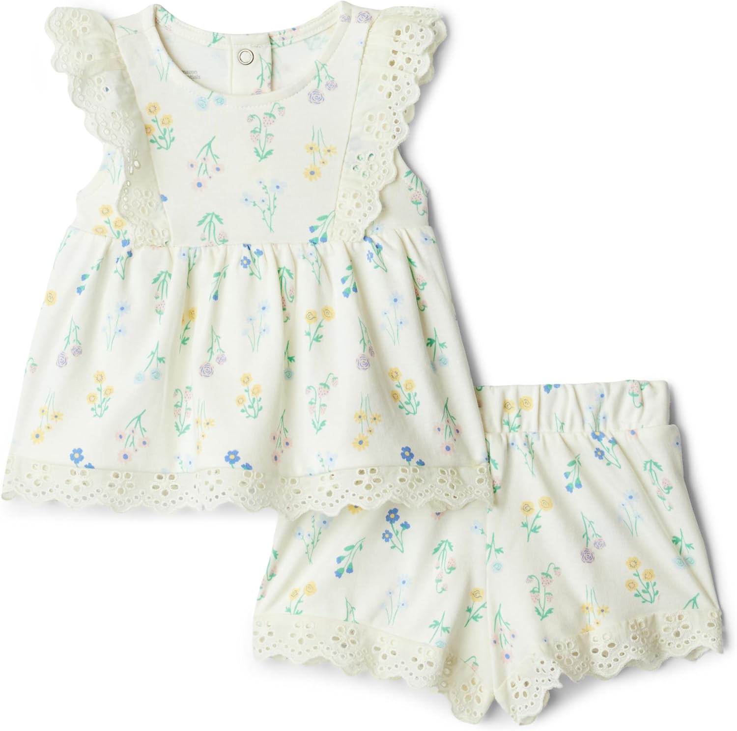 Thumbnail 6 de Amazon Essentials x Sofia Grainge Baby: Mädchen-Set aus Baumwoll-Top mit Lochstickerei & Shorts