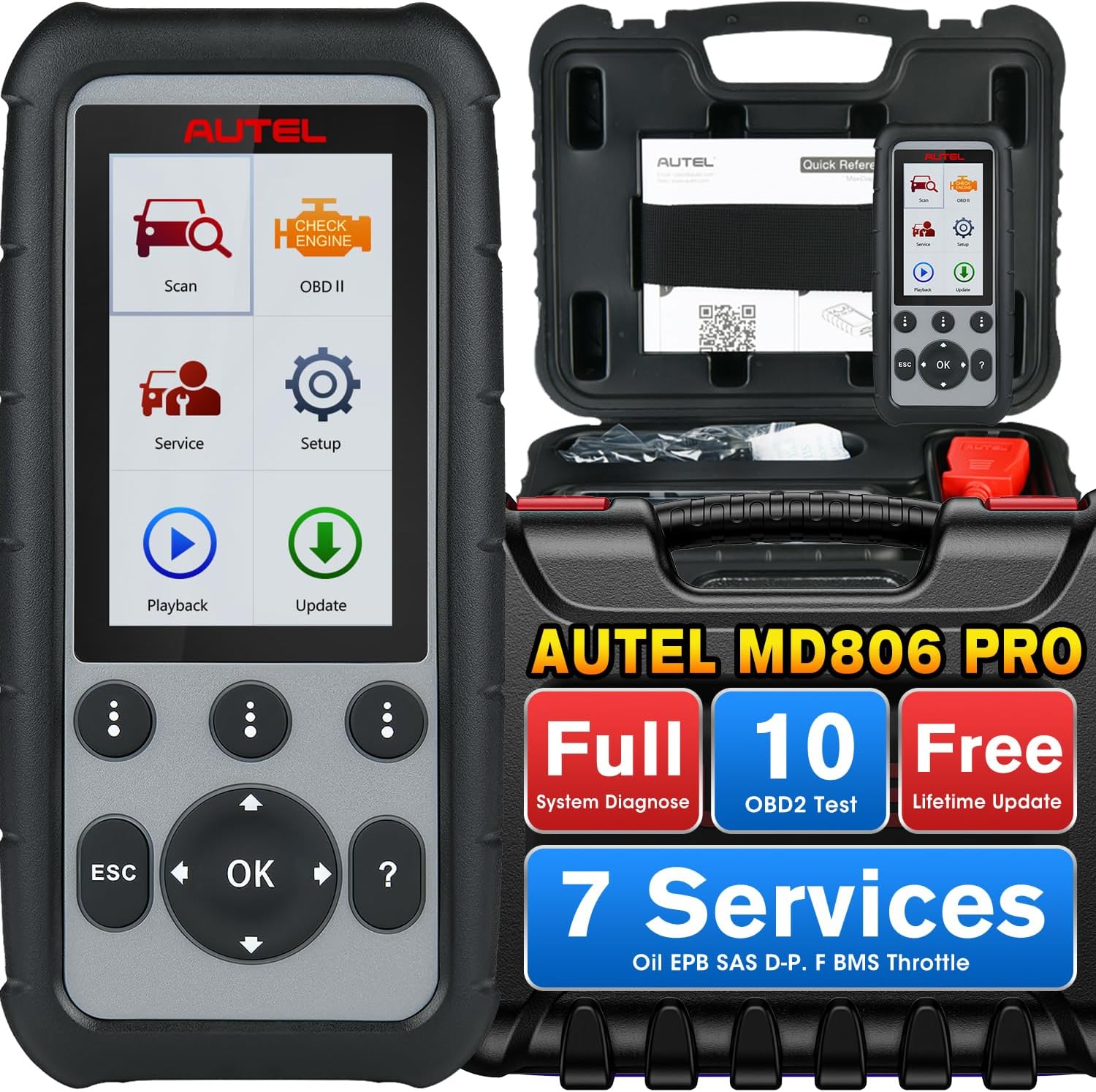 Detalle de Autel MaxiDiag MD806 Pro lector OBD2 30+ marcas 📟