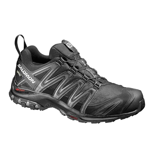 Detalle de Salomon XA PRO 3D Gore-Tex Herren Trekking- und Trailrunning-Schuh Schwarz/Magnet, Größe 45 1/3