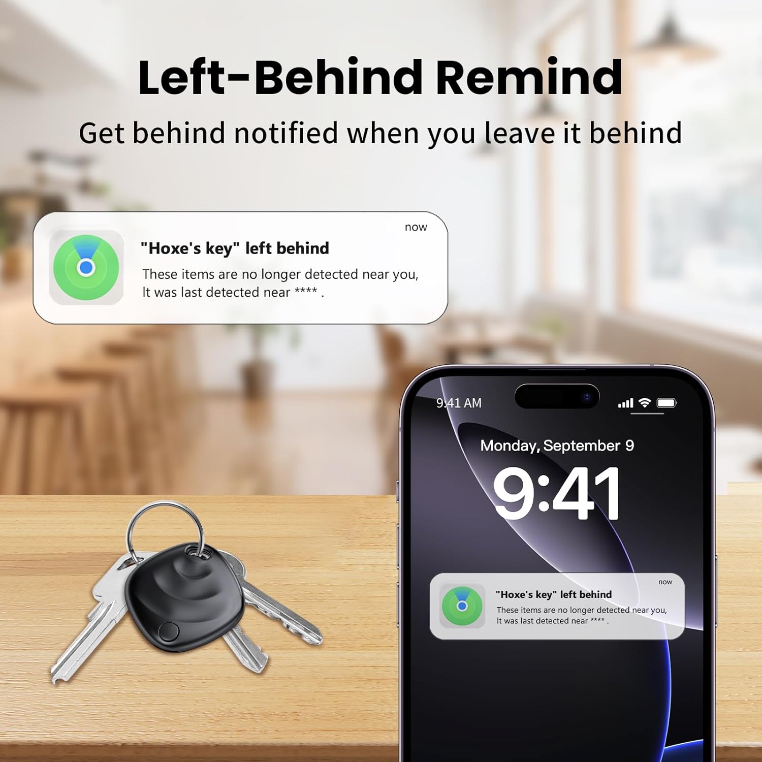 Detalle 2 de 2026 New Apple MFi Certified Air Tracker Tags 3 Pack (Black) – Find My compatible