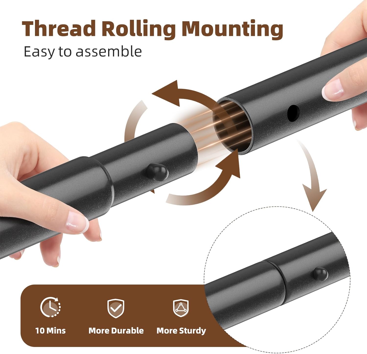 Thumbnail 6 de Simple Trending Double-Bar Portable Garment Rack with Wheels