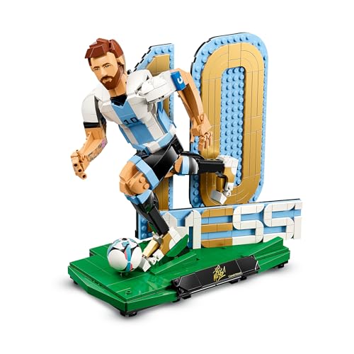 Detalle de LEGO Editions Lionel Messi: Leyenda del Fútbol – Maqueta 3D de Figura y dos poses