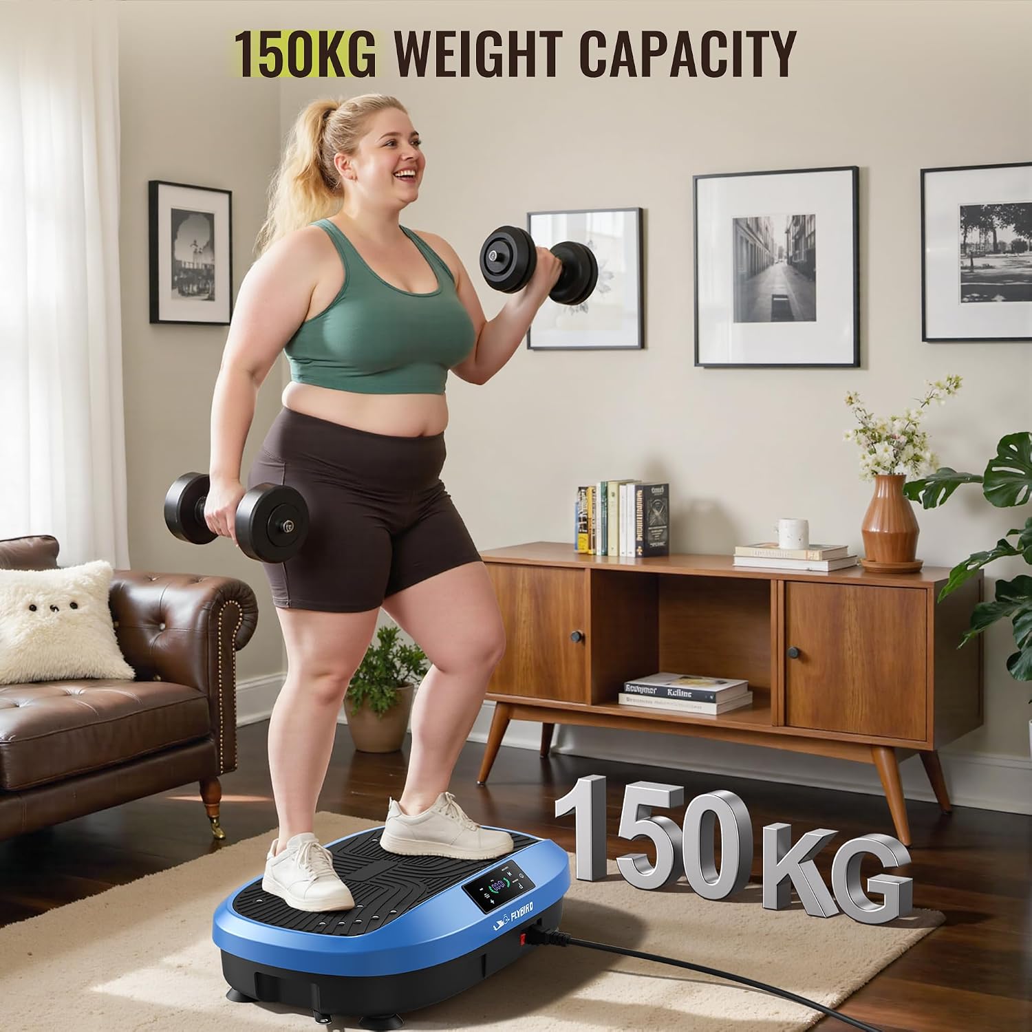 Detalle de FLYBIRD Vibrationsplatte 150 kg 🏋️♀