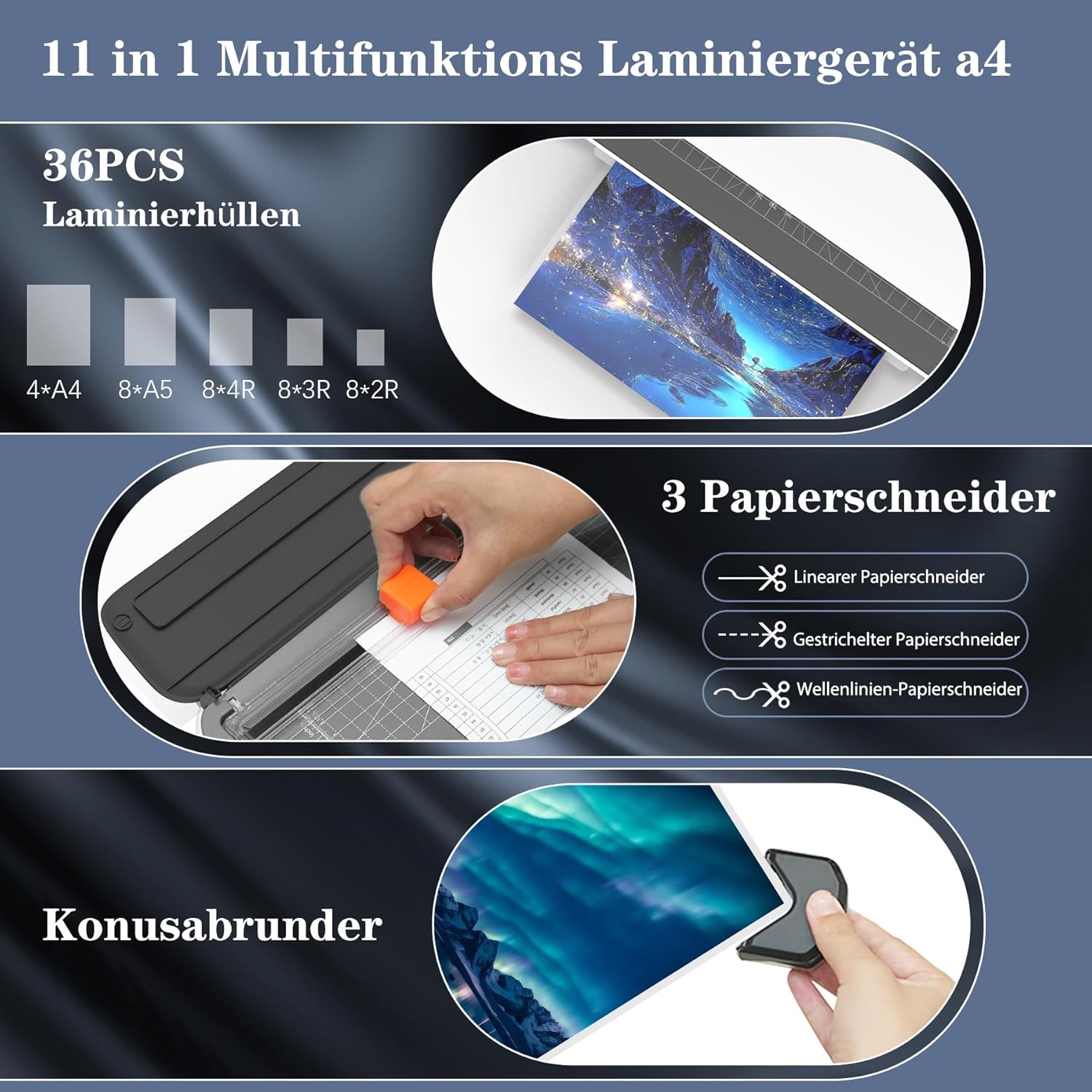 Thumbnail 6 de Thermal-Laminiergerät für A4-Größe – 11-in-1 Laminiergerät mit 36 Laminierhüllen