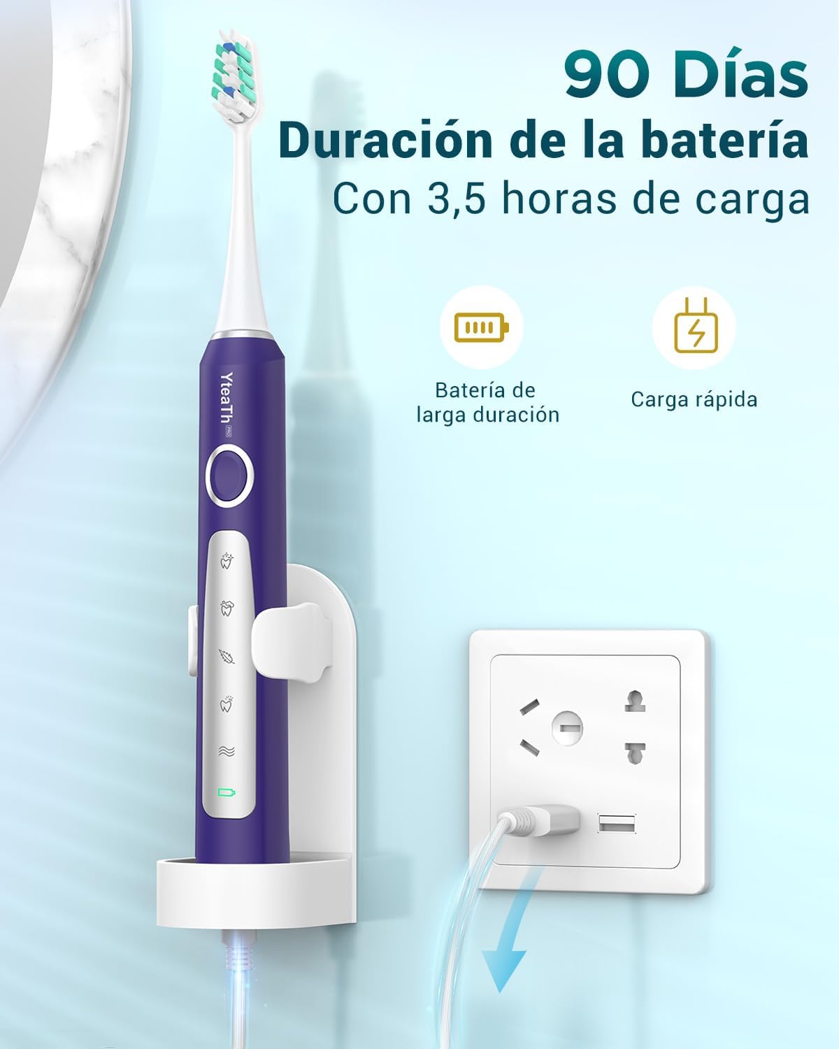 Thumbnail 4 de Cepillo de Dientes Eléctrico Sónico 50.000 rpm 8 cabezales