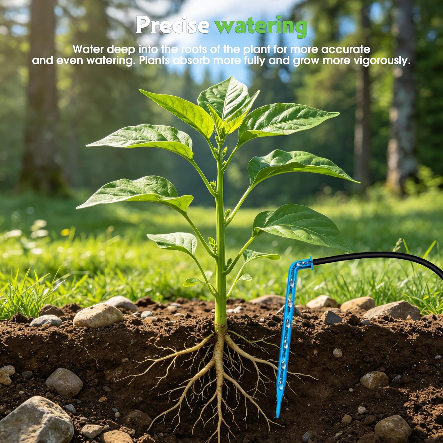 Detalle de AnseTo Irrigazione Automatica Solare: kit a Goccia per Giardini, Balconi e Serre con Timer Separato