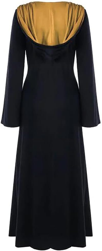 Detalle de LPFNSF vintage heksenjurk voor dames, vloerlengte en verstelbare veters