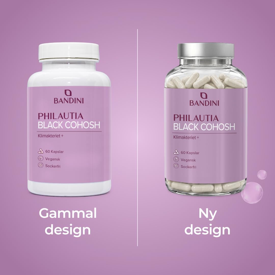 Detalle 2 de BANDINI Svart cohosh, rödklöver och salvia – växtbaserat tillskott, 60 kapslar