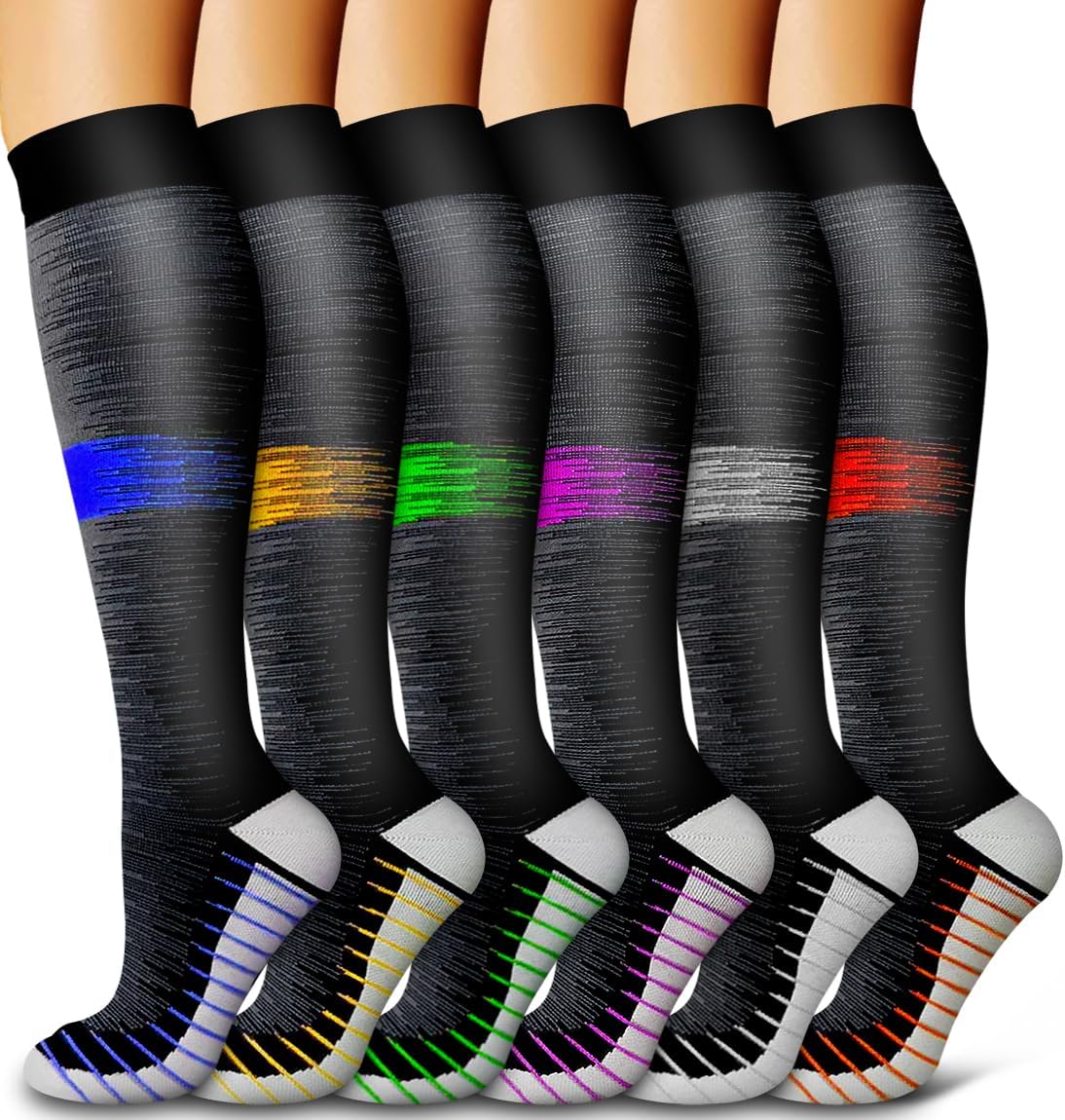 Detalle de Copper Compression Socks, 6-Pack