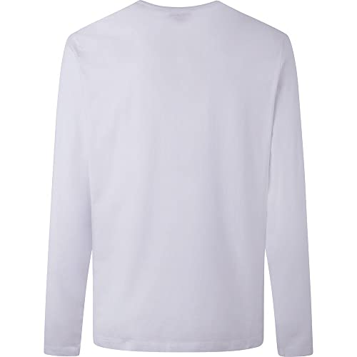 Detalle de Pepe Jeans Original Basic 2 Long N Camiseta de algodón de manga larga slim para hombre, blanco (White) – XS