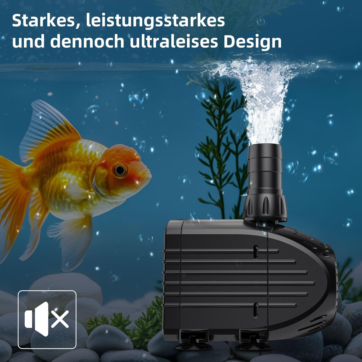 Thumbnail 2 de Pompe de Fontaine Submersible Biling 35W — Ultra-Silencieuse, 1500 L/H, 3 Adaptateurs, Anti-Sèche