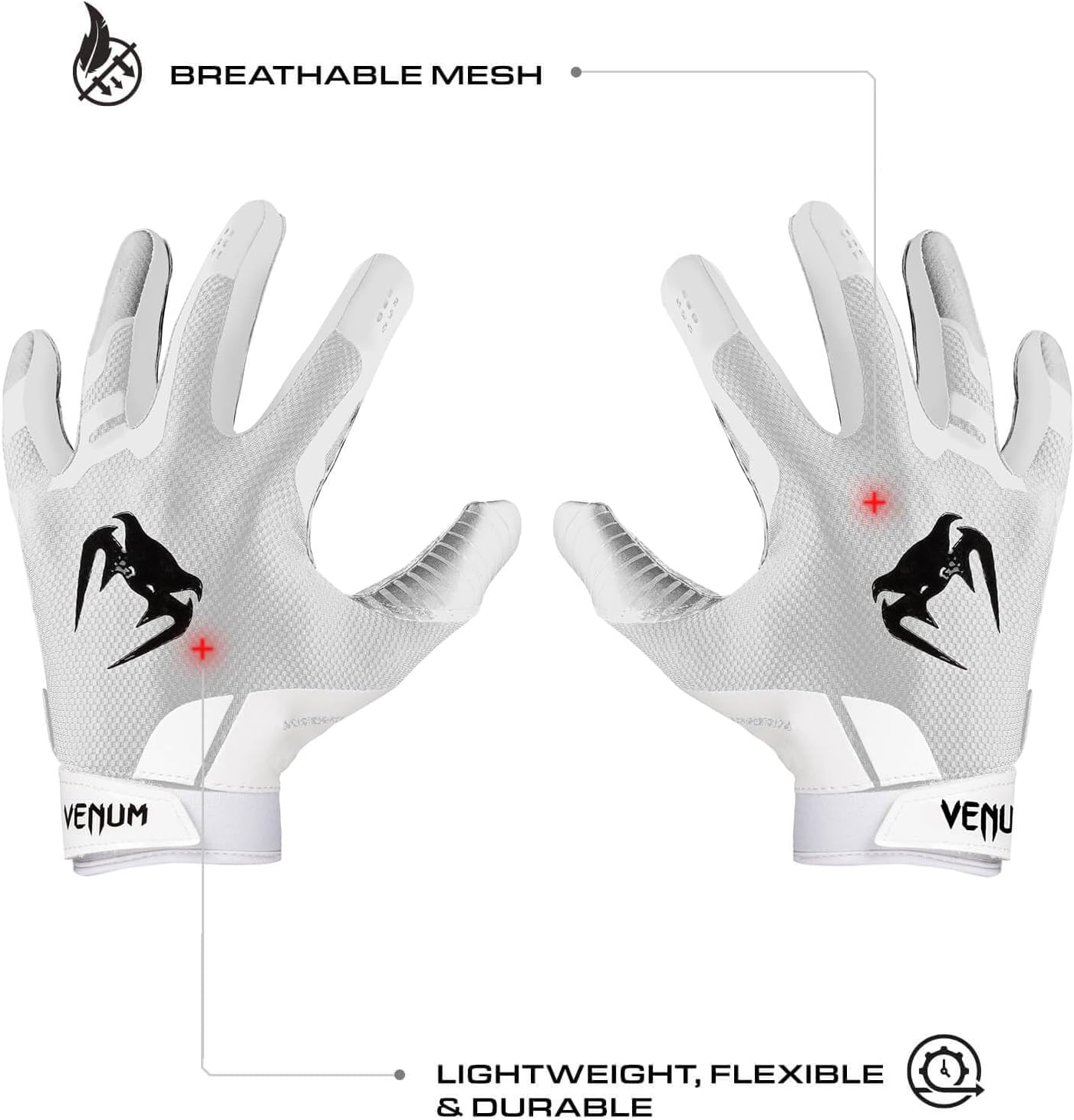 Thumbnail 2 de Venum Elite Football Gloves, Adult Small, Breathable Nylon with Snakeskin Grip
