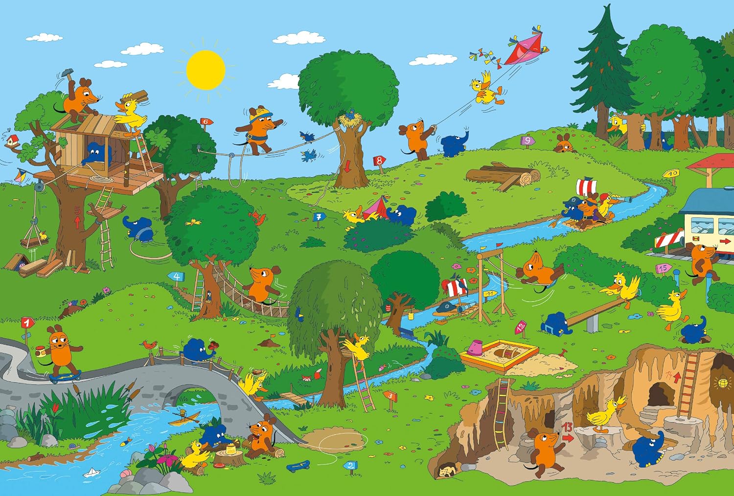 Detalle 2 de Schmidt Kinderpuzzle Die Maus mit 100 Teile
