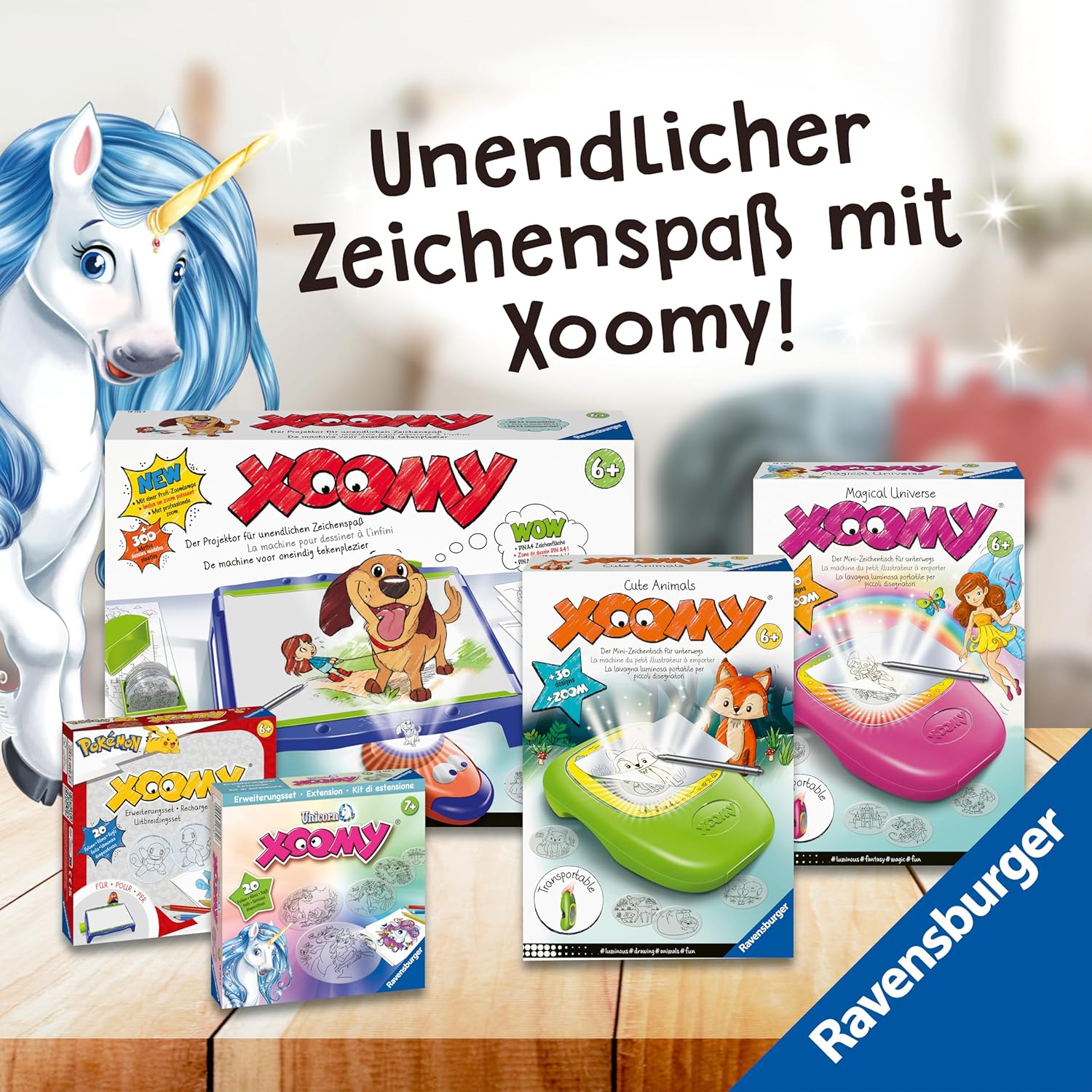 Thumbnail 4 de Ravensburger Xoomy Midi Cute Animals – Projektor zum Zeichnen süßer Tiere ab 6 Jahren