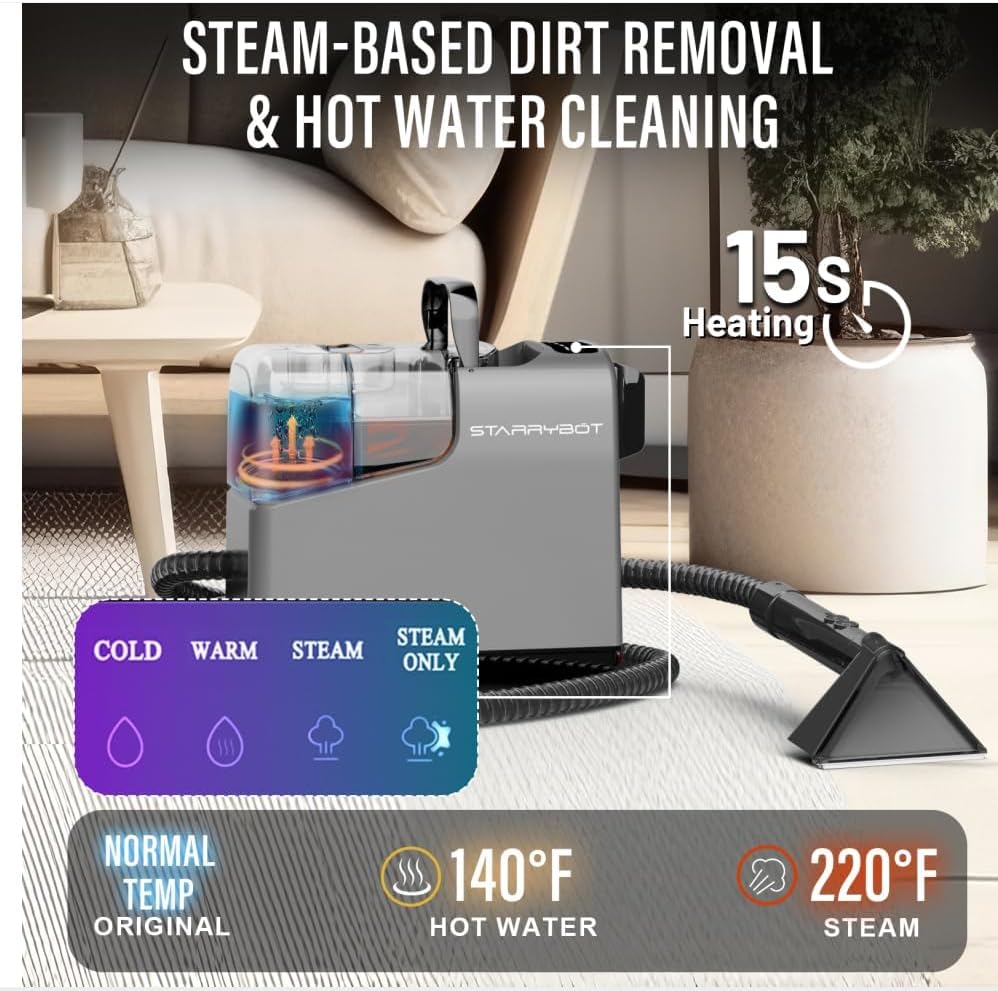 Detalle 2 de Starrybot Portable Carpet Cleaner 18Kpa