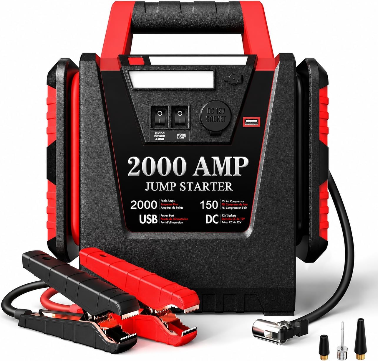 Detalle de Portable Jump Starter with Air Compressor, 2000A