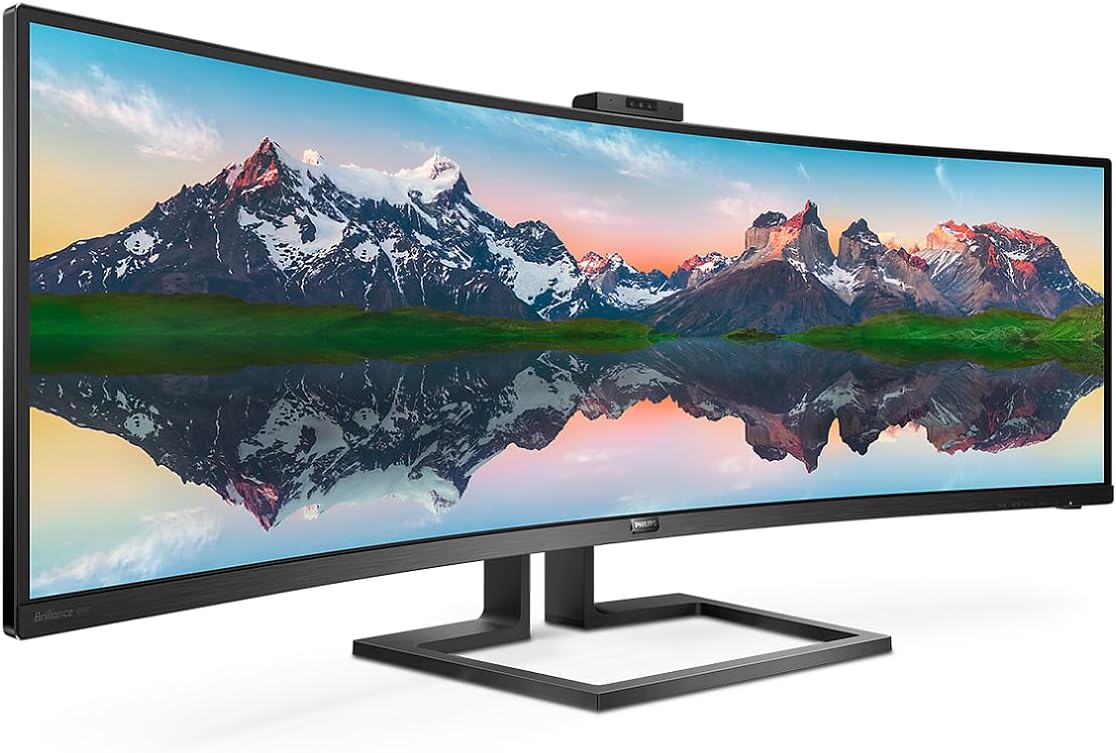 Thumbnail 1 de Philips 499P9H- 49 Inch Curved Dual QHD Monitor