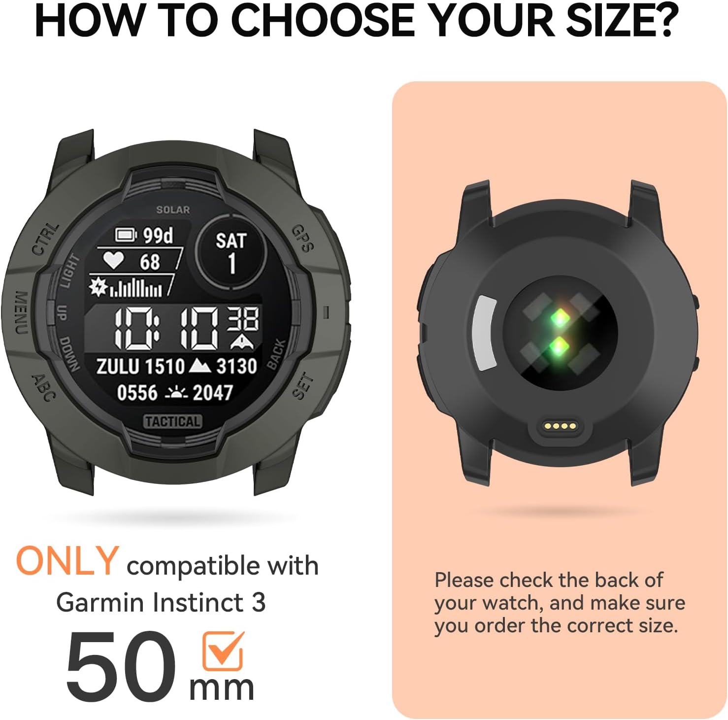 Detalle de OVERSTEP Rugged TPU Case Cover for Instinct 3 50mm