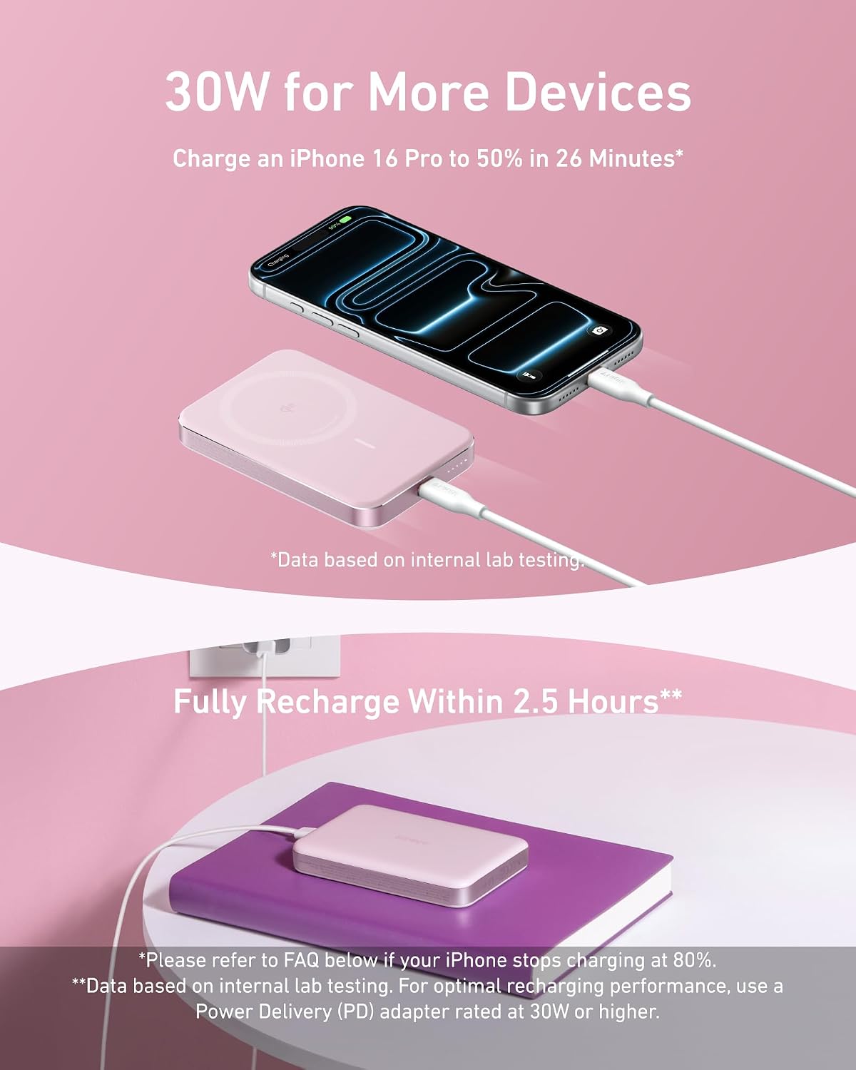 Detalle de Anker MagGo Power Bank 10K: Ultra-Slim Magnetic Battery Pack for iPhone 14–17 (Not for Pixel)