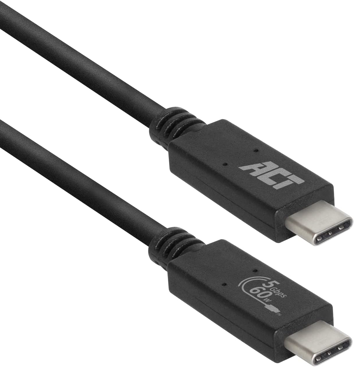 Detalle de ACT USB C Video Kabel 2m – USB-C Kabel mit 60W PD, 5 Gbps, DP Alt Mode, USB-IF Zertifizierung